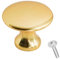 Decoranddecor Calico Kitchen Cabinet Knobs 32mm Diameter Minimal Round Design Gold