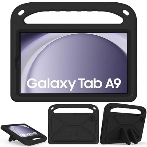XunyLyee Kids Case for Samsung Galaxy Tab A9 8.7/ Galaxy Tab A11 (8.7 inch) 2025 SM-X110/ SM-X115/ SM-X133/SM-X135 Cover, Black