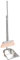 NIDONE Pelle à poussière Robuste de Grande Taille avec Manche Long, Pelle à poussière en métal et Brosse, Pelle à poussière en Acier Inoxydable, Pelle à poussière Verticale, Forme carrée - XL