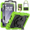 SEYMAC Funda para Samsung Galaxy Tab A9 8,7 2023 con Protector de Pantalla, Soporte para S Pen, Funda Robusta con Correa de Mano Giratoria de 360 ​​Grados y Correa para el Hombro para Tab A9, Verde