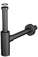 Minimaler Siphon aus Edelstahl, mattes Schwarz, 1 ¼'