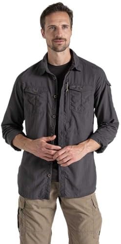 Craghoppers NosiLife Adventure Long Sleeved Shirt III L Black Pepper