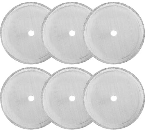 6 Piezas Filtros de Prensa Francesa Pantalla de Malla Reemplazo de Filtro de Prensa Francesa de Acero Inoxidable Filtros de Malla de Reutilizables para 800 ml de Prensa Francesa Cafeteras