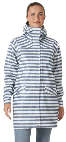Helly Hansen Women's W Moss Rain Coat, Navy Stripe, S