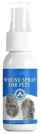 FOLODA 30 ml Hundespray Verbandspflaster Haustier Kätzchen Welpen Wundheilung Flüssigkeitsspray Wasserdicht Atmungsaktiv Haustierbedarf Haustier Wundspray für Katzen Haustier Wundspray für Hunde