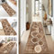 SUCERU Teppich Läufer Lang Flur Küche rutschfest waschbar Teppichmatten Modern Design Küchenläufer Braun Weiß 40X60CM Küchenteppich Meterware Esszimmer Schlafzimmer Wohnzimmer Schmutzfangmatte