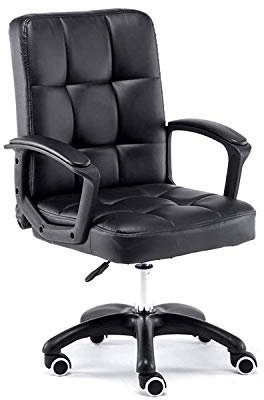 DOCOXI Computerstuhl, verstellbar, für die Mittagspause, bequemer Stuhl fürs Büro und Zuhause, ergonomisch, mit fester Armlehne, Vision (Argento)