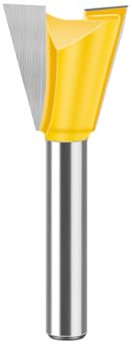 MACHSWON Straight Cut Router Bit Milling Cutter Cutting Dovetail Bit 6mm Shank,3/4 Cut Diameter Wood Cutting Trimming Cutter Double Flute Straight Grooving Bits for Woodworking Dovetail Bit