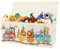 Caja de Juguete Extra Grande con Tapa Abatible, Caja Almacenaje Oxford Plegable con Asa para Niños Niñas, Baúl Juguetes y Almacenamiento Impermeable Resistente, 96×32×40 (Tren de animales)