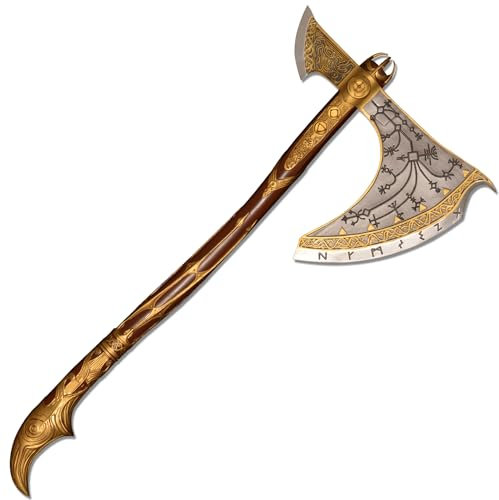 Kratos Leviathan Axt, 1:1 Cosplay Requisite, Mittelalterliche Axt, ca. 32,67 Zoll, für Cosplay und Sammlung