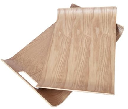 SHOWERORO Ashtree Serviertablett Aus Holz – Groß Vielseitig Einsetzbar Für Frühstück Abendessen Partys Leicht Zu Reinigen