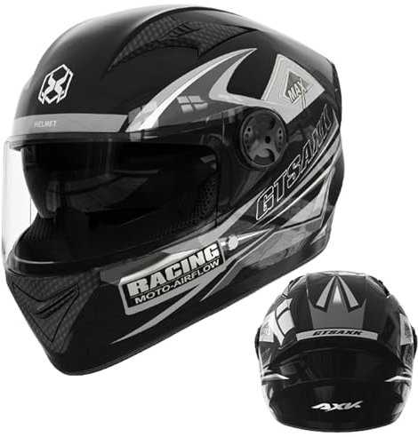 Generisch Motorradhelm Motocross Helm Fullface Motorradhelm Integralhelm Mit Doppelvisier, Fullface Helm Rollerhelm Sturzhelm Modularer Helm Für Männer Und Frauen, Alle Jahreszeiten 54–61cm