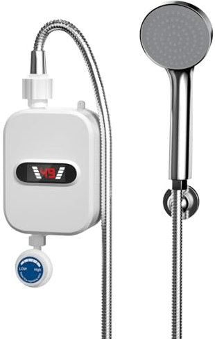 Genérico Instant Hot Water Heater, 500w Hot Water Shower, Hot Water Set Electric Shower, Electric Water Heater With Nozzle, Hose