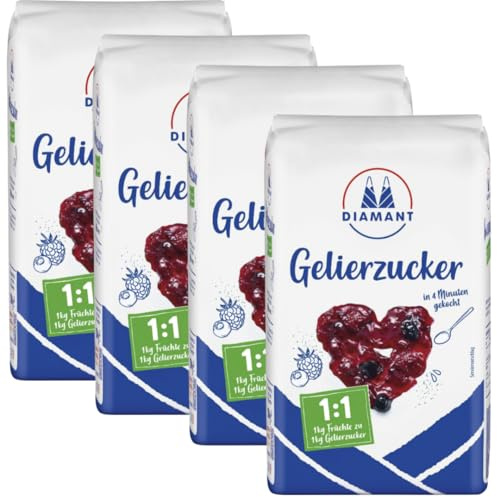 Diammant Gelierzucker 1:1 Kandis zucker Sugar 1000 Gramm, 4er