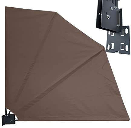 QUICK STAR Compartimentos de privacidad 115 x 115 cm Easy Mount Taupe opacos para balcón, divisor, cortavientos, protección solar