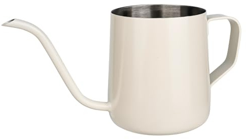 YHNDECO Arrosoir blanc de 250 ml - Pour plantes d'intérieur - Mini arrosoir en acier inoxydable - Long bec - Arrosoir de jardin pour plantes d'intérieur et plantes succulentes