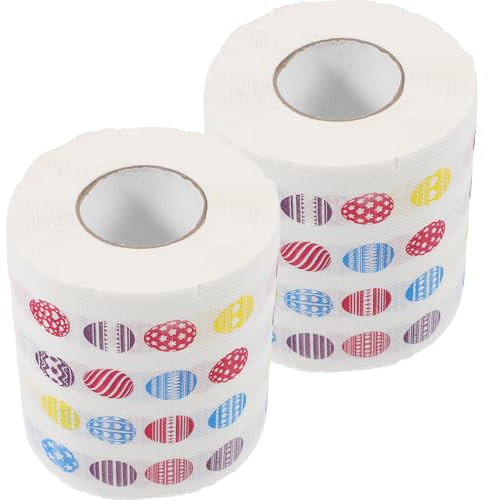 ZUNOXAZ 2 Rollen Toilettenpapier mit Hübschem Ostermuster Stoff Gefertigt Praktische Anwendung für Alltag Dekorativ und Komfortabel