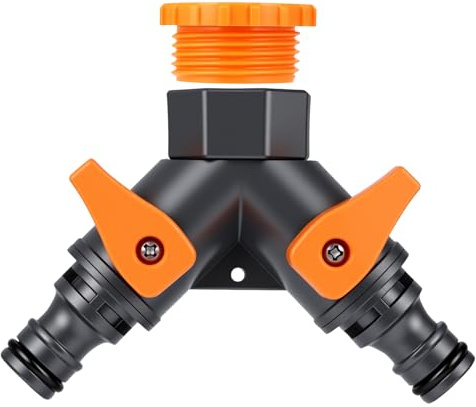 NUTKIT Distributore Y, Prese Rubinetto 3/4-1/2F, con Interruttore di Controllo