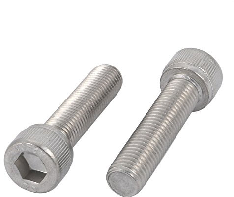 Sourcingmap M10 x 40 mm 1.25 mm Pitch en acier inoxydable 304 Hex Socket Head Cap Vis Boulons 2 pcs