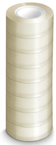 WONDAY Lot de 8 Rouleaux adhésifs Transparents 19 mm x 33 m, 43 microns