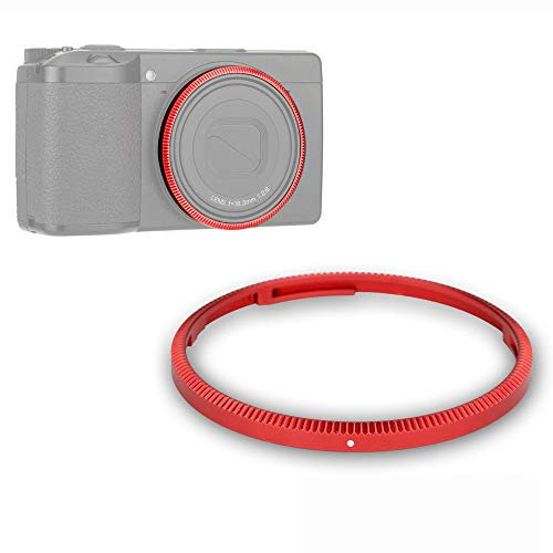 Metall Objektivring für Ricoh GR III GR3 GR III HDF Kamera ersetzt Ricoh Originalring oder Zubehör GN-1 Ring (rot)