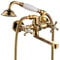 HomeLava Badewannenarmatur Wannenarmatur Retro Mischbatterie Bad Armatur Wasserhahn Nostalgie Zweigriffmischer Gold für Badewanne