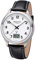 REGENT Herren Funkuhr Titan Analog-Digital mit Lederband 1501564