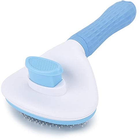 PetVerse Represents Depets Self Cleaning Slicker Brush, Dog Cat Bunny Pet Grooming Shedding Brush, Pet Massaging Tool Suitable for Pets