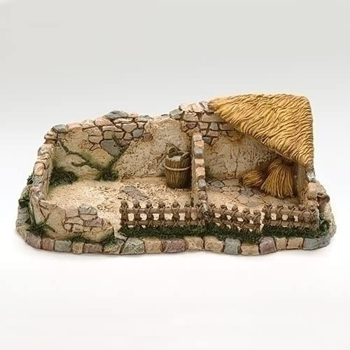 Fontanini by Roman Inc., Animal Corral, 7.5 Collection, Nativity Figure and Accessories, Hand Sculpted and Painted (15x6x9)