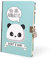 I-TOTAL ® - Geheimtagebuch mit Vorhängeschloss und zwei Schlüsseln | Tagebuch für Geheimnisse, 80 Seiten, DOT-Seiten (Panda)