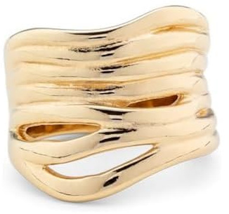 Uno de 50 Ring aus 18 Karat vergoldeter Metalllegierung