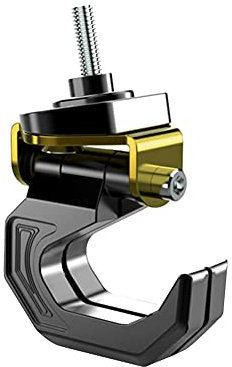 Gancio Porta Casco Moto,MoreChioce Doppio Gancio Multifunzione Lega Alluminio Gancio Portacasco Universale Gancio Portaoggetti Casco per Bagagli da Moto per Bottiglia Gancio con Vite,Oro