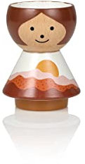 Lucie Kaas Eierbecher aus der Borkfold Kollektion, in Form eines Mädchens Mika, aus Buchenholz, handbemalt, Höhe: 6cm, BF01MI