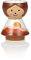 Lucie Kaas Eierbecher aus der Borkfold Kollektion, in Form eines Mädchens Mika, aus Buchenholz, handbemalt, Höhe: 6cm, BF01MI