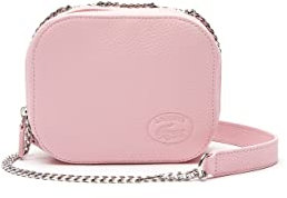 Lacoste Damen Umhängetasche S Crossover Bag,Leder (100% Rindsleder),16x13x7cm, Cross-Body Handtasche,ROSA (J11),Einheitsgröße (One Size)
