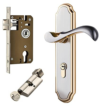Qrity Cerradura de Palanca de Aleación de Zinc, Juego de Manija de Puerta Moderna, Antirrobo, con Llaves