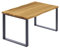 LAMO Manufaktur Esstisch Küchentisch Schreibtisch Couchtisch aus Massivholz, mit Baumkante 140x80x76 cm (AxBxH), Modern, Rustikal/Anthrazit, LAB-01-A-003-7016M