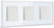 BSEED Interruptor de luz Triple 1 Gang 1 Vía+ 1 Gang 1 Vía+1 Gang 1 Vía,interruptor pared Triple con marco de cristal,16Amp Interruptor de pared basculante,Blanco Interruptor de palanca 228mm
