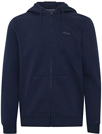 Blend BHDownton Herren Sweatjacke Kapuzenjacke Hoodie mit Kapuze und Reißverschluss, Größe:2XL, Farbe:Dress Blues (194024)
