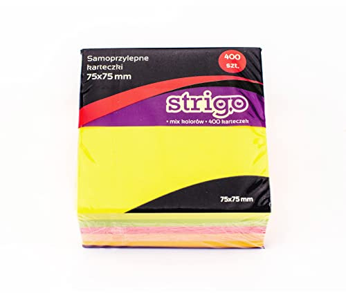 Haftkärtchen STRIGO 75x75mm Neon 400