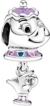Abalorios Charms Colgantes de La belleza y la bestia, la Sra. Potts y chip Cuentas Plata de Ley 925 con Compatible con Pulsera Europeo, Charms para Mujer Niña