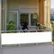 Balkon Sichtschutz Seitenmarkise 130 x 800 cm mit Ösen und Kabelbinder Baldachin PB2 PES 100% Polyester für Balkon Garten Balkongeländer, Weiß