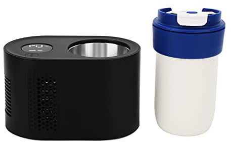 Hztyyier Smart Car Cup Cooler Multifunktions-elektrischer Kühlbecher mit EIN-Knopf-Start 2 in 1 Zum Trinken von Milch (Schwarz)