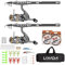 Lixada Angelrute Combo Set 1,5/1,8/2,1/2,4 m 2PCS Rutenrolle Teleskop-Angelrute Kohlefaser Spinnrollen Angelset mit Haken Weiche Köder Barrel Wirbel Aufbewahrungstasche