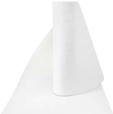 30 cm x 25 m Vlies Tischläufer, Tischläufer Hochzeit, Tischläufer Rolle, Tischläufer Taufe, Tüllband Tischläufer, Tischband, Vlies Tischband Tischläufer Geburtstag für Hochzeit (Weiß)