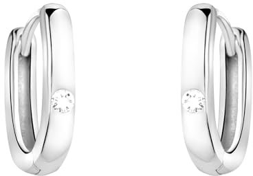 SOFIA MILANI - Damen Ohrringe 925 Silber - mit Zirkonia Steinen - Creolen - E2324