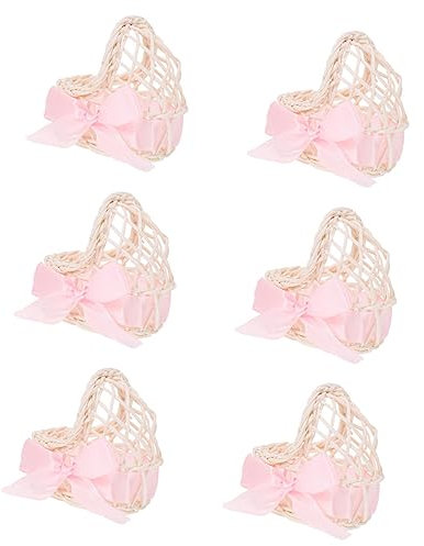 30 STK Blumenkorb Miniaturkörbe aus Holz Körbe für Blumenmädchen Stubenwagen Hochzeitsdekorationen Miniaturornament Aufbewahrungskorb Ornament Krippe Wiege Kinderwagen Modell Baby