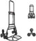 RJTEK Treppensteiger Sackkarre & Puppe, 100 kg Kapazität, robuster Treppensteigwagen, leichter Gepäckwagen mit Teleskopgriff, Schwarz