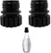 2 Pcs Soda Crystal 0.7L Glass Bottle Carbonating Adapter, Glass Bottles Quick Connect Adapter for Connecting Glass Bottle with Soda Machine
