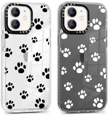 Foonary 2 Stück Transparent Hülle für Apple iPhone 11 6,1, Handyhülle mit Frauen Mädchen Aesthetic Tierprint Muster Motiv Design Case, Silikon Schutzhülle Cover für iPhone 11, Tierprint01